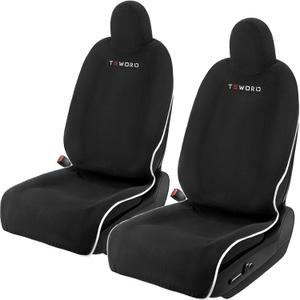 Premium Microfiber Towel Tesla Model Y Juniper/3 Seat Covers, Waterpooof | Sweatproof | Machine Washable | Non-Slip, Seat Protector for Tesla Model 3/Y 2016-2025 Interior Accessories - (2Pack, Black)