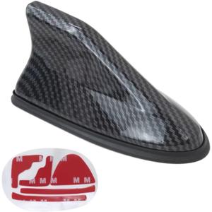 Universal Carbon Fiber Black Look Car Roof Antenna Shark Fin Antenna Aerial AM/FM Signal Radio Aerial