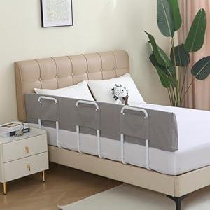 WYBITNY Bed Guard Rail for Toddlers, 75inch Foam Padded Side Rails for Queen King Twin Full Size Bed, Bedrail for Toddler Safety, Bed Railing