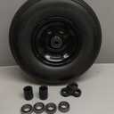 Wheelbarrow Wheel 4.00-6 tire 13"Flat Free Wheelbarrow Tires, Solid Wheel Barrow Wheels and tires Replacement 5/8"3/4" Bearings, 1.75" Center Hub, Fits Garden Cart, Dolly, Hand Truck, Trailer, Wagon