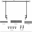 Over The Table Rod Stand with Clamps Adjustable 29"-42" Tall 28"-98" Length, Table Arch Stand, Metal Balloon Arch Kit for Birthday Wedding Baby Shower Halloween Christmas Decorations