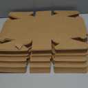 HOZEON 100 PCS Kraft Gable Treat Boxes, 6.4 x 3.5 x 3.2 Inches Strong and Durable Gable Boxes, Recycled Party Candy Treat Boxes for Birthday Party, Wedding, Baby Shower