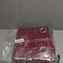 YoungsTex Burgundy Linen Blackout Curtains 40 Inches Long, Short Thermal Insulated Drapes with Grommet Darkening for Bedroom Window, 2 Panels, 42 X 40 Inch