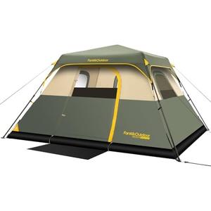 FanttikOutdoor Camping Tent 4/6/8/10 Person Instant Cabin Tent Setup in 60 Seconds with Rainfly & Windproof Portable with Carry Bag for Family Camping & Hiking, Upgraded Ventilation