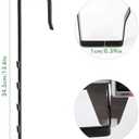 Over-The-Door Mirror Hanger, Adjustable Door Mirrors Hanger Set with Protective Lining, 2 Pcs Door Brackets Perfect Height and Fit (Mirror Not Included)-Black