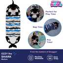 Happy Nappers Pillow & Sleepy Sack- Comfy, Cozy, Compact, Super Soft, Warm, All Season, Sleeping Bag with Pillow- Medium 54 x 20, Shark