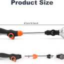 Watering Wand, 18.5 Inches Long Garden Hose Wand with 180° Swivel Head, 8 Spray Patterns, Adjustable Garden Sprayer Wand with Nozzle