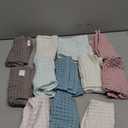 Cleanbear Waffle Wash Cloths Set of 12, Cotton Washcloths for Body and Face, 13 x 13, 6 Assorted Colors (Cream-color, Piggy Pink, Seafoam Green, Light-brown, Light-turquoise, Pale-pink)