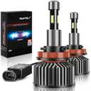 FANTELI H11/ H9/ H8 LED Headlight Bulbs, 10000K-12000K Deep Blue, 72W 12000 Lumens Super Bright Cool LED Headlights Conversion Kit IP68 Waterproof, Pack of 2