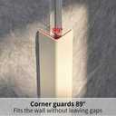 2-Pack Off-White PVC Corner Guards, Self-Adhesive Wall Corner Protectors, 0.98" x 0.98" x 39.4", Peel-and-Stick Edge Guards for Walls, Doors & Tables in Home, Office & Commercial Spaces