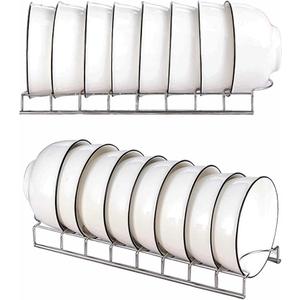 Small Bowl Drainer, Stainless Steel Bowl Drying Rack for Kitchen Counter Organizer Storage, Storage Shelf, Chrome (2 Bowl Racks)