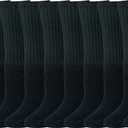 Amazon Essentials Women's Cotton Crew Socks with Light Cushioning 6-9, Black
