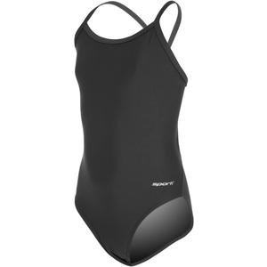 Sporti Thin Strap Girls' Athletic One-Piece Swimsuit  Multi Color Competitive Bathing Suit Swimwear for Youth Swimmers (26, Solid Black) Sporti Thin Strap Girls' Athletic One-Piece Swimsuit  Multi Color Competitive Bathing Suit Swimwear for Youth Swimmers (26, Solid Black)