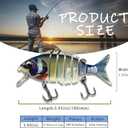 Multi-Segment Bait, Realistic bass Design, Bottom-Fishing Bait for Family Fishing. (Yellow-green)