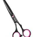 ULG Hair Cutting Scissors, Professional Hair Scissors 6.5 inch Right-Hand Razor Edge Barber Shears Salon Hair Cutting Shears Made of Japanese Stainless Steel, Hand Sharpened Black