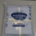 MooMee Bedding Duvet Cover Set 100% Washed Cotton Linen Like Textured Breathable Durable Soft Comfy (Heathered Cornflower Blue, Palatial King/Oversized King 120"x98")