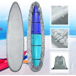 100% Waterproof Paddle Board Covers, Kayak Storage Cover with 5 Straps for Heavy Wind, Dust & UV Protection, Heavy Duty Kayak Cover 8 ft 9 ft for Fishing Boat Kayak Canoe Paddle Board 8-9.8 ft