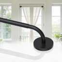 1 Pack Magnetic Curtain Rod for Door, 18-30 Inch Magnetic Curtain Rod for Metal Doors, 1/2" Diameter, Multi-use Magnetic Door Curtain Rods, Strong Magnetism Easy Install No Tools, Black