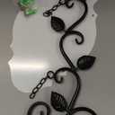 Hanging Sign Bracket with Blank Board, Wrought Iron Wall Hanger DIY Double-sided Signs Outdoor Wreath Hanger Flower Pot Brackets for Outdoor Business, Classroom Door, Home Farmhouse Decor