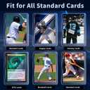 400 Card Sleeves Hard Plastic, Premium Baseball Card Sleeves, 3" x 4" Trading Cards Holder, Sports Football Game Cards Protectors Top Cases (200 Hard Sleeve + 200 Soft Sleeve)