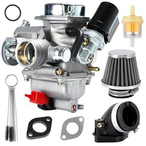 Carburetor for GY6 125cc 150cc 4 Stroke 152QMI 152QMJ 157QMI 157QMJ Engine Electric Choke Motorcycle ATV Go Karts Scooter,Carb with Intake Manifold