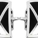 FATECIM Motorcycle Foot Pegs Pedals Rests Motorbike Highway Mini Floorboards Male Mount Anti-Slip for Harley Dyna Fat Bob Touring Road Glide Street Glide Sportster 883 Fat Boy (Chrome)