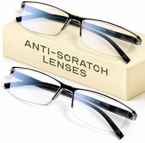 Gaoye 0.75 Executive Style Reading Glasses Men - Durable Readers with Blue Light Filtering- Comfortable Fit with TR90 Frames