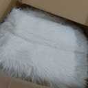 Big Joe Milano Bean Bag Chair, Ivory Shag Fur, Soft Faux Fur, 2.5 feet