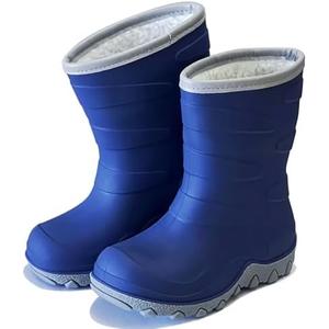 Greentiming Toddler Winter Rain Boots, Insulated Waterproof Kids Snow Boots Fleece Lined Cozy Insulated Boot for Boys Girls, Size 32