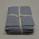 BESTOUCH Duvet Cover Set 100% Washed Cotton Linen Feel Super Soft Comfortable Chic Lightweight 3 PCs Home Bedding Set Solid Cornflower Blue Oversized Queen