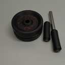 VINSGUIR Ab Roller Wheel, Abs & Core Workout Equipment for Home Gym with Knee Pad Accessories, Abdominal Wheel for Full-body Strength Training (Red And Black)