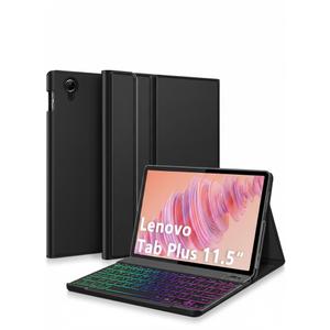 Nanhent Case with Keyboard for Lenovo Tab Plus 11.5 Inch 2024 (TB351FU), 7 Color Rainbow Backlight Detachable Bluetooth Keyboard Cover for 11.5" Lenovo Tab Plus 2024 Release