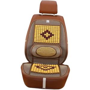 Car Seat Cover Summer Cool Ventilated Breathable Wooden Bead Car Cushion Ice Silk Massage Pad Single Seat Durable Material