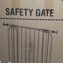 Baby Gate No Drilling, 29"-40" Auto Close Dog Gate Indoor for Doorways & Stairs, Pressure Mounted Adjustable Pet Gate, Easy Walk Through Child Gate for Children & Pets Stroller Friendly, White