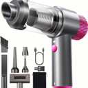 DRFLASH 6-in-1 Handheld Cordless Car Vacuum Cleaner, 16000PA Portable Mini Vacuum Cleaners with LED Light & Fast Type-C Charging, Multi-Nozzles for Home, Outdoor,Pets, Office Use