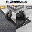 Commercial Floor Mat 2Pcs 3'x5' Grey Heavy Duty Rubber Entrance Rug
