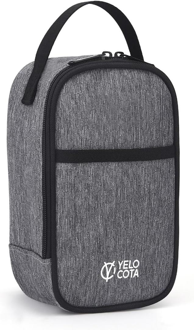 Yelocota Small Size Insulated Lunch Bag- A Palm-Sized Snack Bag- Mini Cooler Bag with Handle Buckle for Travel,Work,School(Storage Space below 20oz)- Also Suitable for Pairing with Food Jar