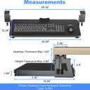 XINLEI Keyboard Tray Under Desk Large C-Clamp 25.6 (30 Including Clamps) x 11.8 Slide-Out Platform Computer Drawer Pull Out Keyboard & Mouse Tray Black DSF4