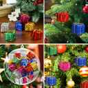 2 x Tinksky 24pcs Christmas Tree Small Gift Boxes Hanging Decorations Ornaments Party Favors (Random Color)