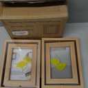 2 Pack 4x6 Rotating Floating Picture Frames, Natural Wood Floating Photo Frame Double-Sided Display with Crystal Glass for Tabletop, Desk or Shelf