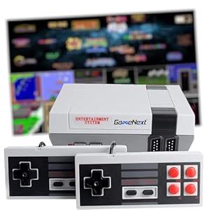 GAMENEXT Retro Game Console, AV Classic Mini Video Game Consoles Built-in with 620 Games Dual Players Mode Console with 2 Controllers Handheld Games for Kids & Adults