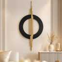 KELVRIXA Modern Metal Wall Art Decor for Living Room, 39 x 19 Inches