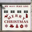 BBTO 25 Pcs Merry Christmas Garage Door Magnet Decorations Xmas Garage Door Decor Christmas Magnets Stickers for Fridge Kitchen Car Magnetic Indoor Outdoor Decorations (Plaid Style)