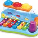 Pop 'N Play Pound a Ball Toy for Toddlers 1-3 - Xylophone Baby Musical Toy Station - 6 Piano Keys, Colorful Balls, Exciting Hammer - Fun to Learn & Develop Fine Motor Skills