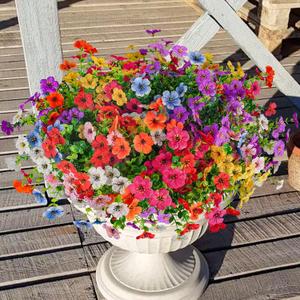 Agusbagli 72 Bundles 14inch Artificial Flowers for Outdoors UV Resistant,