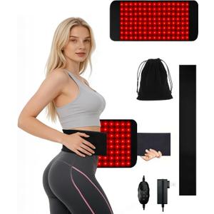 Red Light Therapy Belt Infrared Light Therapy for Body Wearable Wrap with 3-in-1 LED Bead with Timer Remote Control 660nm&850nm for Pain Relief Wearable for Muscle Repair Gift (17.7''*8.3'')