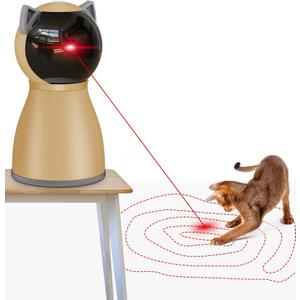 Interactive Cat Laser Toy Automatic for Indoor Cats,Real Random Trajectory Rechargeable Laser Cat Toys for Indoor Cats/Kittens/Dogs