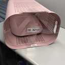 Mind Reader Slim Laundry Hamper with Lid, 60L Clothes Basket, Ventilated Plastic, Pink