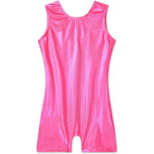 Nymphperi Girls Gymnastics Leotards Toddler Sleeveless Tank Biketards Tumbling Dance Unitards for Kids Class Training 3-4T