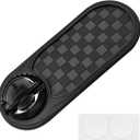 Multifunction Car Anti-Slip Mat, Rotatable Temporary Parking Number, Universal Auto Dashboard Organizer Pad Accessory for Phones, Sunglasses, Keys (Grey/Black)
